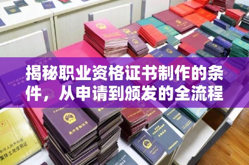 遂川揭秘职业资格证书制作的条件，从申请到颁发的全流程解析