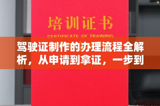 遂川驾驶证制作的办理流程全解析，从申请到拿证，一步到位！
